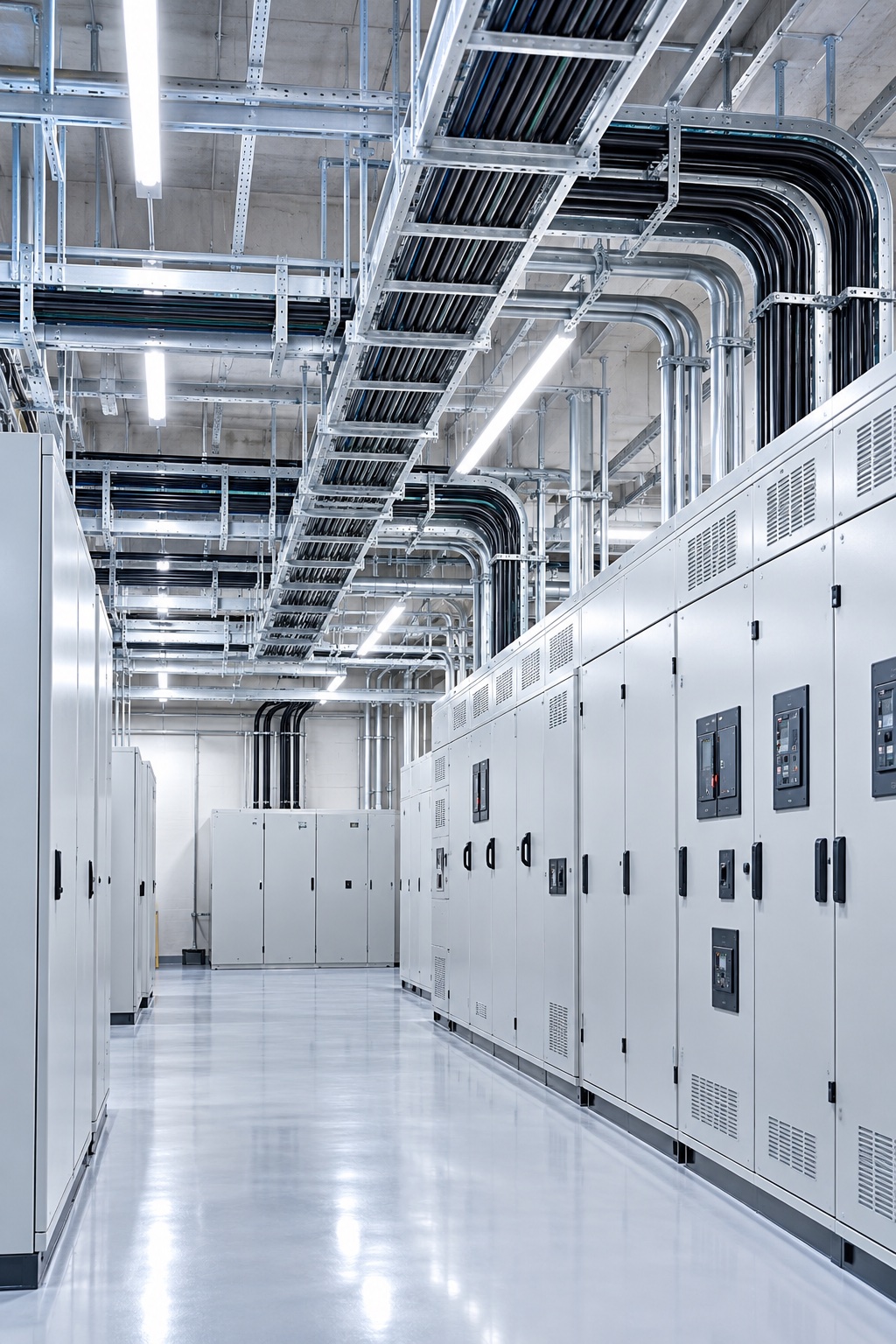 整然とした電気設備のイメージ